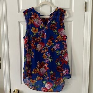 Blue maternity blouse